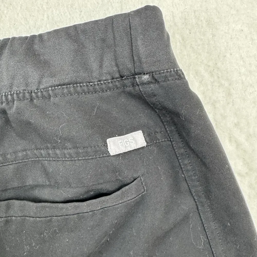 FIGS Pants Mens Size XL Black Technical Collection Cargo Elastic Waist Workwear